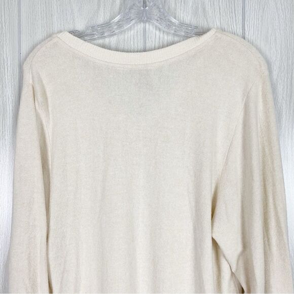 Saturday Sunday | Ivory Hacci Tunic V-Neck Sweater Size XSmall - Picture 4 of 11